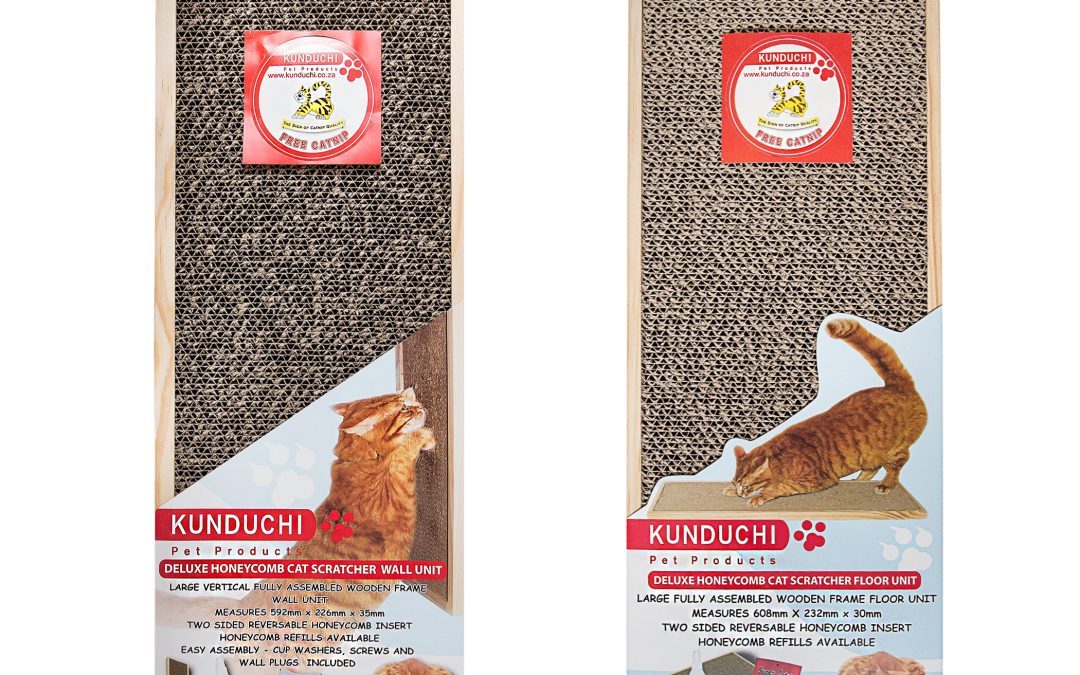Wooden Cat Scratcher (Wall and Floor Unit)